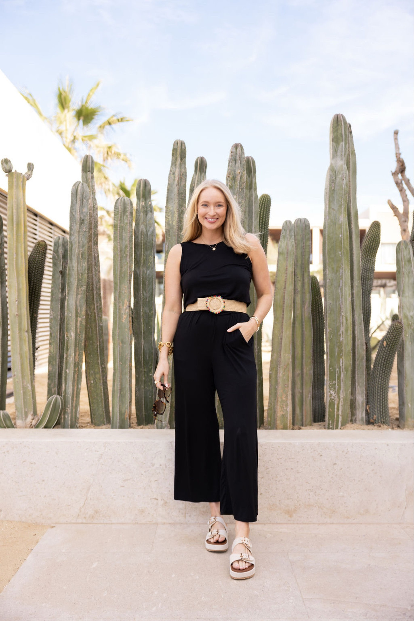 Obsessed with this Avara jumpsuit! It is so soft and comfortable. I added a belt for a little pop of color and love how it turned out. Wearing size small. Use my code Amandaj15 for 15% off! Comfortable outfits // travel outfits // spring outfits // jumpsuits // shop Avara 

#LTKStyleTip #LTKTravel