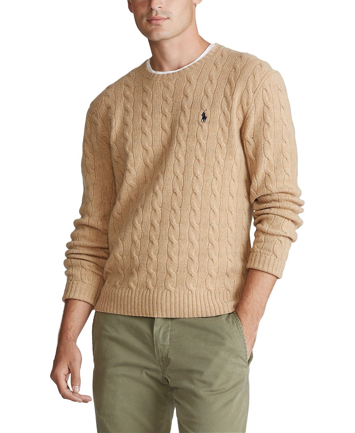 Polo Ralph Lauren Men's Cable Wool-Cashmere Sweater & Reviews - Sweaters - Men - Macy's | Macys (US)