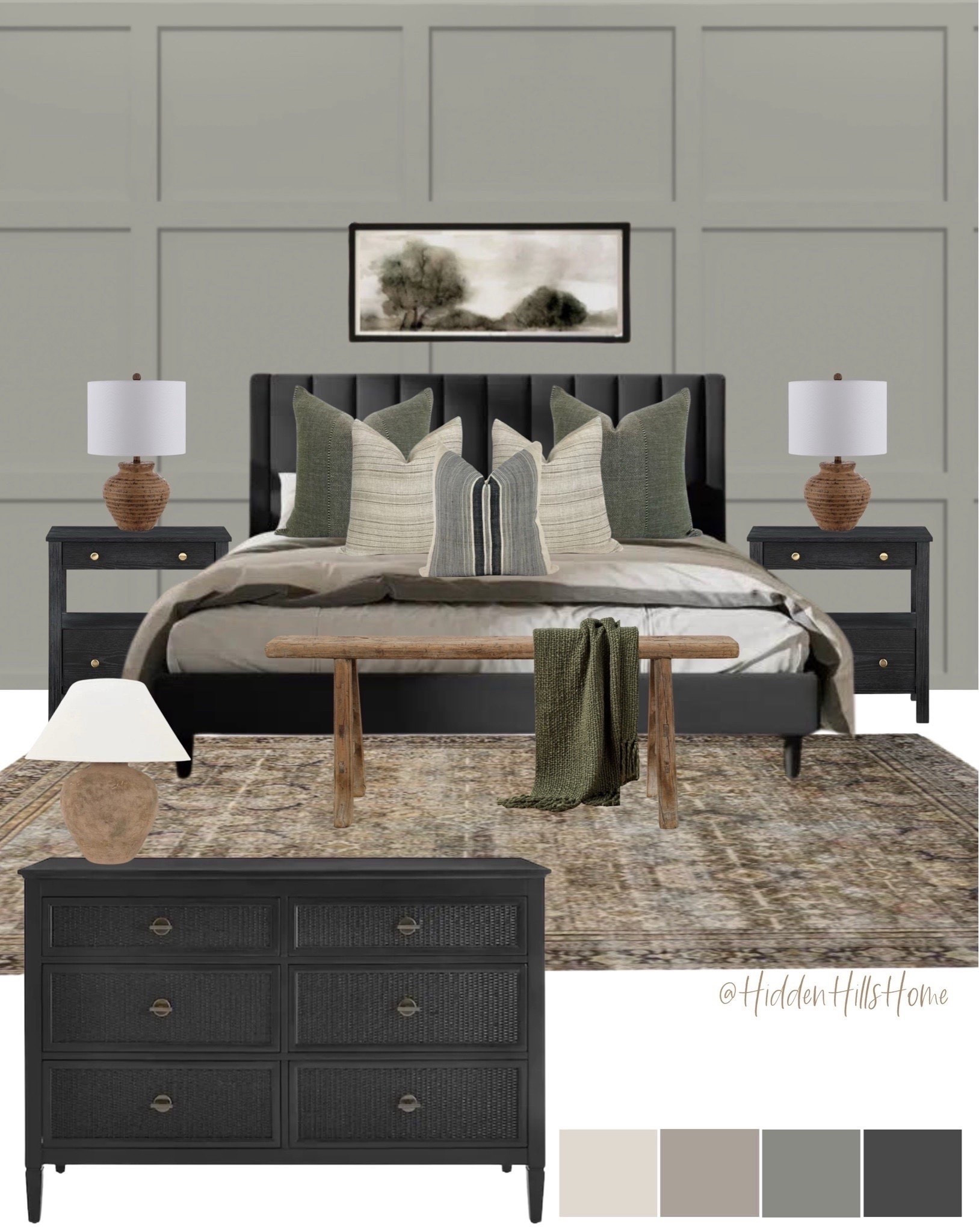 Primary bedroom mood board, master bedroom decor, modern-transitional bedroom mood board, bedroom design inspo #bed

#LTKSeasonal #LTKSaleAlert #LTKHome