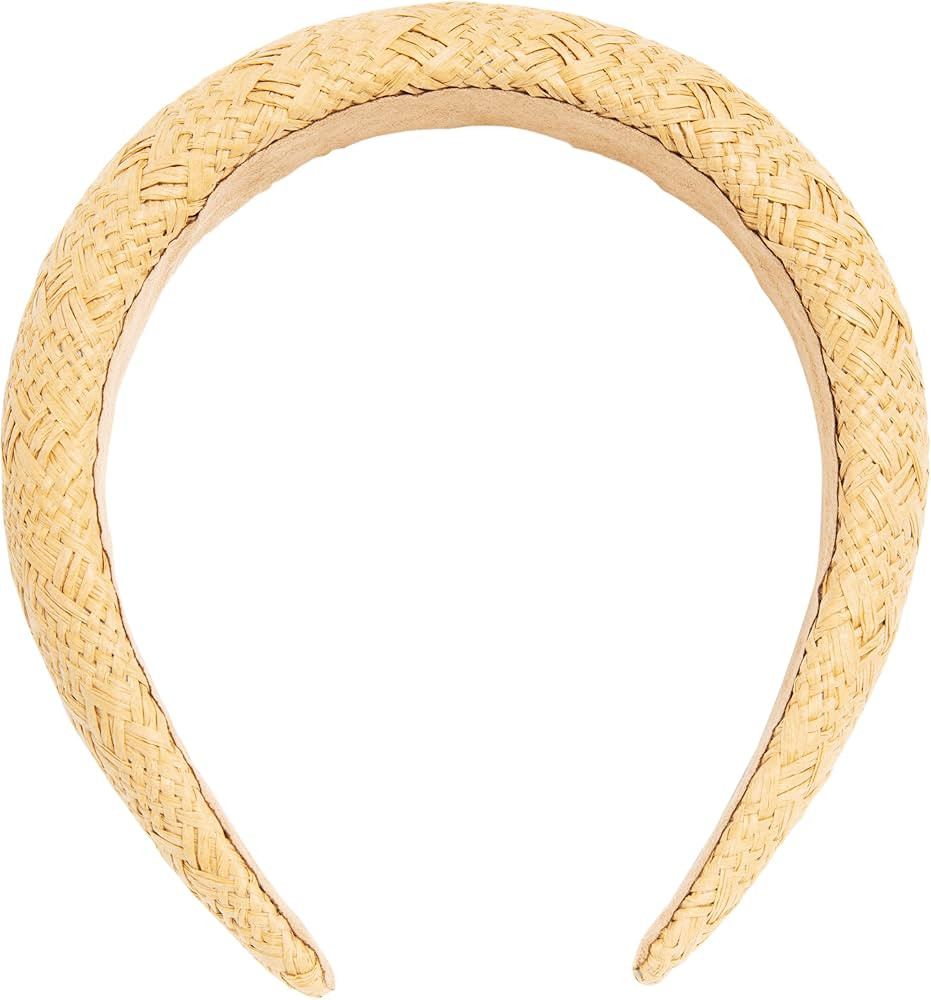 L. Erickson Padded Straw Headband, Straw | Amazon (US)