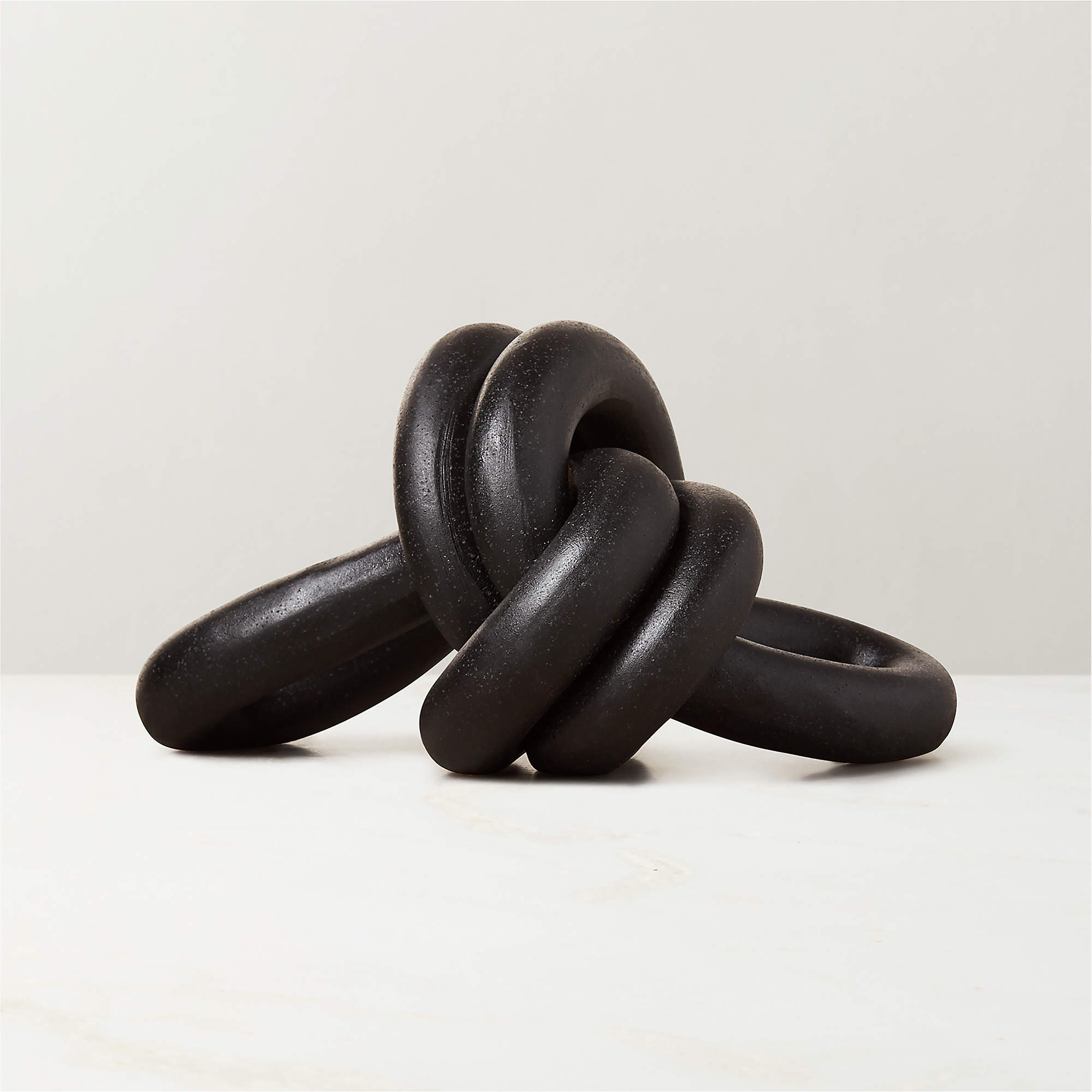 Decorative Black Ceramic Double Loop Knot XL + Reviews | CB2 | CB2
