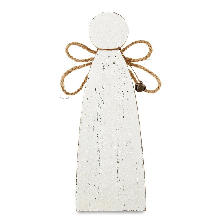 White Mdf Large Angel Decoration, 13.5 in, by Holiday Time | Walmart (US)