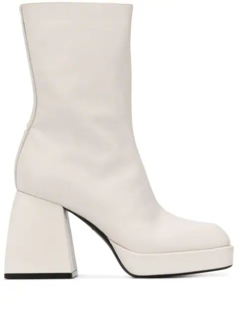 square-toe heeled boots | Farfetch (US)