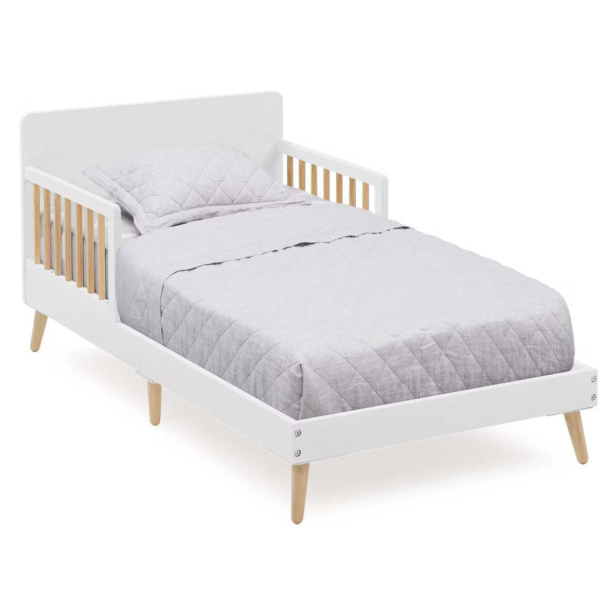 Logan Wood Toddler Bed, Greenguard Gold Certified Bianca White/Natural - Delta Children | Target