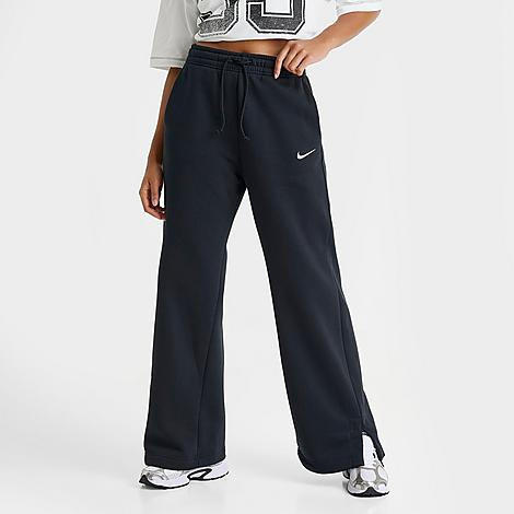Nike Women's Sportswear Phoenix Fleece Wide-Leg Sweatpants in Black/Sail Size: Small | JD Sports (US)