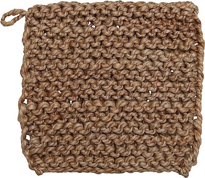 Bloomingville Square Natural Jute Crocheted Pot Holder, 8" Sqaure | Amazon (US)
