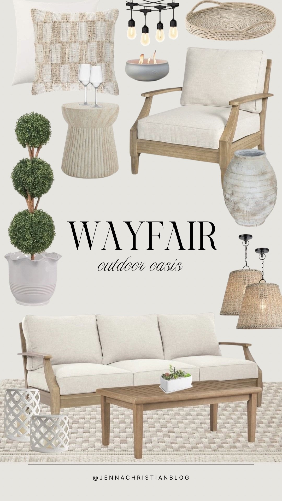 Wayfair backyard outdoor oasis! 

Patio decor 
Neutral home decor 
Summer decor

#LTKSeasonal #LTKHome