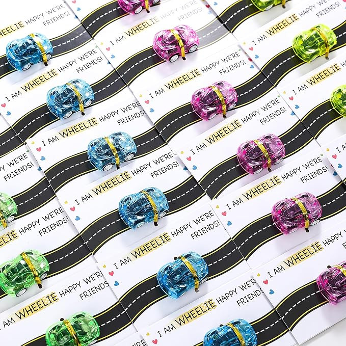 Valentines Day Gifts for Kids-24 Pack Valentines Cards with Pull Back Toys Car -Valentine Gift Ex... | Amazon (US)