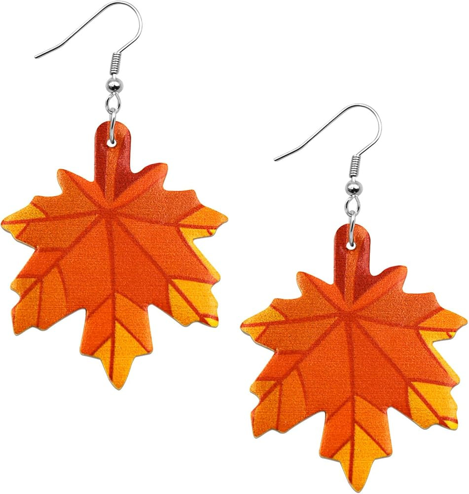 Nanafast Fall 2024 Thanksgiving Earrings for Women Leather Pumpkin Turkey Maple Leaf Shaped Thank... | Amazon (US)