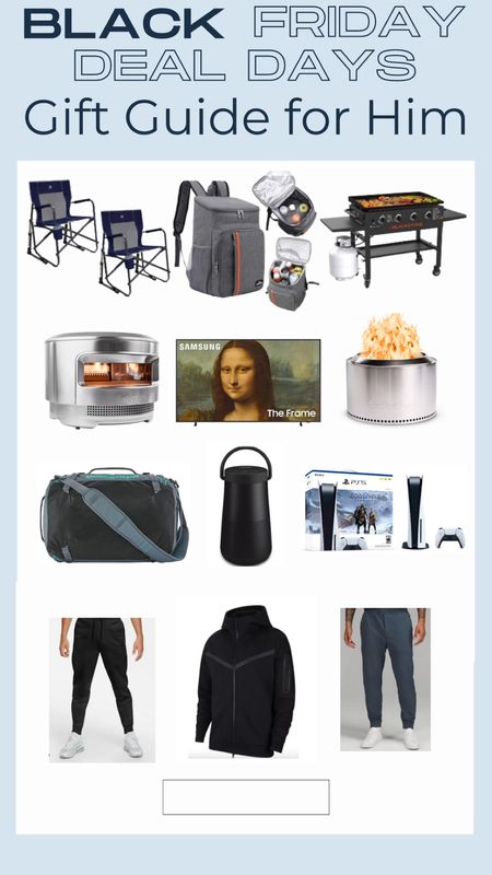 Gift guide for Him

Men gifts 
Gifts for Men
Dad brother uncle grandpa friend boyfriend son grandfather 
Rocking chairs sports fan grill flat top grill smoker pizza oven solo stove fire pit Samsung The Frame TV art tv cooler backpack carry on duffel bag carryon luggage paragon Bose speaker air pods pro Nike tech gear massage gun PlayStation 5 Walmart deal days Black Friday deals Christmas gifts graduation gifts Father’s Day gifts

#LTKmens #LTKGiftGuide #LTKsalealert
