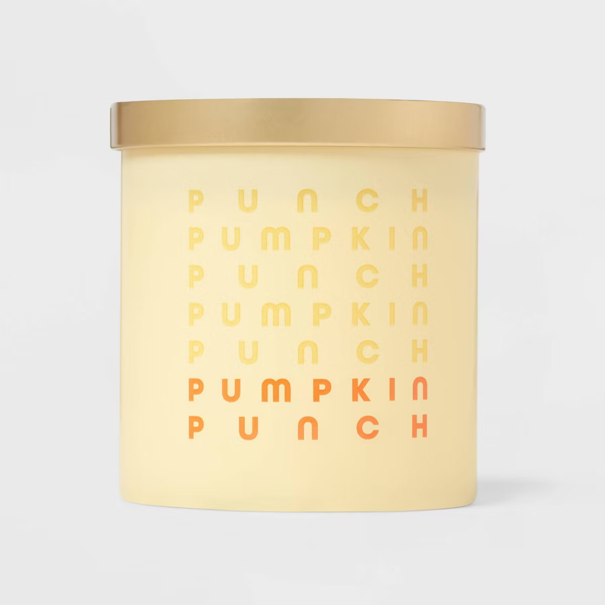 15oz Colored Glass Jar with Label Pumpkin Punch Candle Yellow - Opalhouse™ | Target
