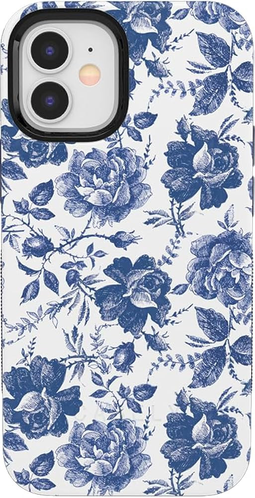 Casely iPhone 11 Floral Case | Rose to Fame | Blue & White Rose Case | Amazon (US)