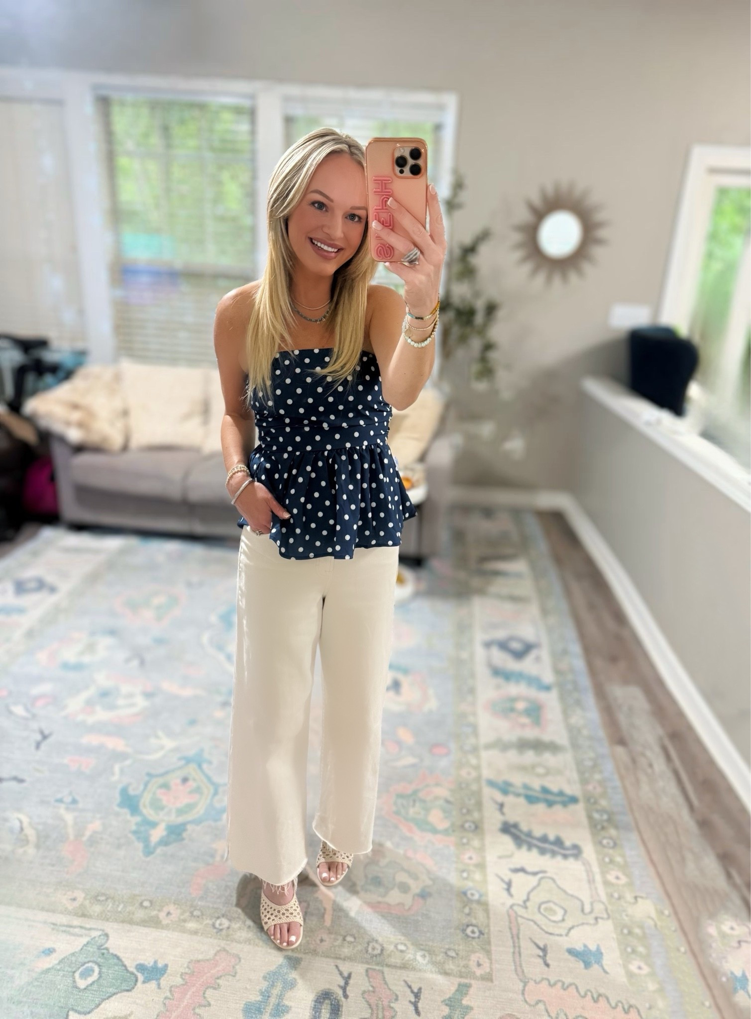 Amazon top, Amazon summer outfits, white jeans, peplum top, strapless top, polka dot top

#LTKSaleAlert #LTKootd #LTKTravel