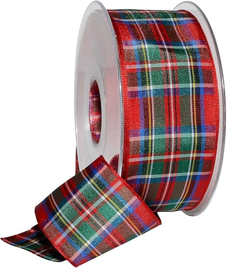 Morex Ribbon Edinburgh Ribbon, 1.5 inches by 27 yards, Royal Stewart | Amazon (US)
