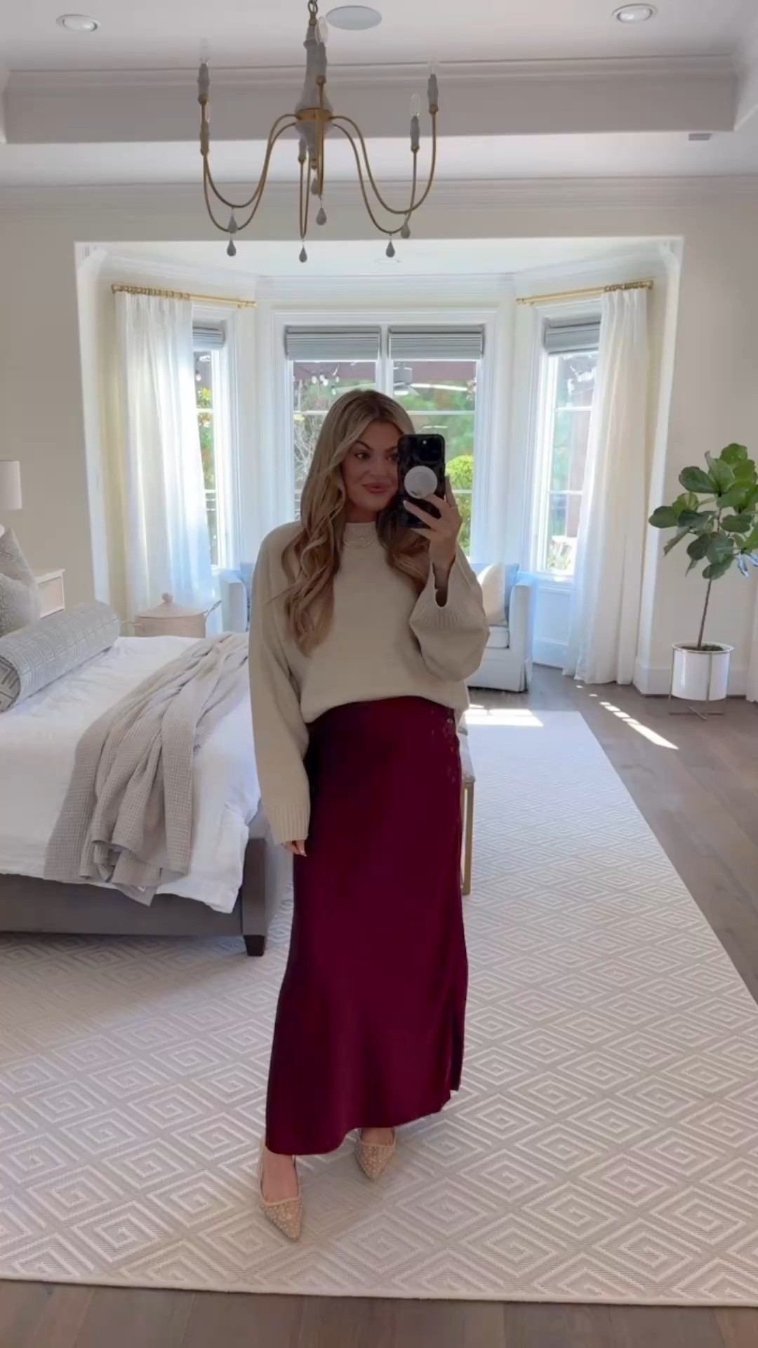 liked it so much, I had to have it in another color 😍 this satin skirt is only $60 and comes in lots of colors. it has a super stretchy elastic waistband that makes it bump friendly (wearing a medium, but could have even done my true size small). would be great for fall family photos or holiday pictures/parties! 

paired with this sweater that is a great staple item this fall/winter, super soft & only $50!! (wearing a medium) 

@nordstrom #nordstrompartner

fall outfit, pregnant, bump friendly, family photos, nordstrom, satin skirt, holiday outfit, third trimester 

#LTKSeasonal #LTKBump #LTKFindsUnder50