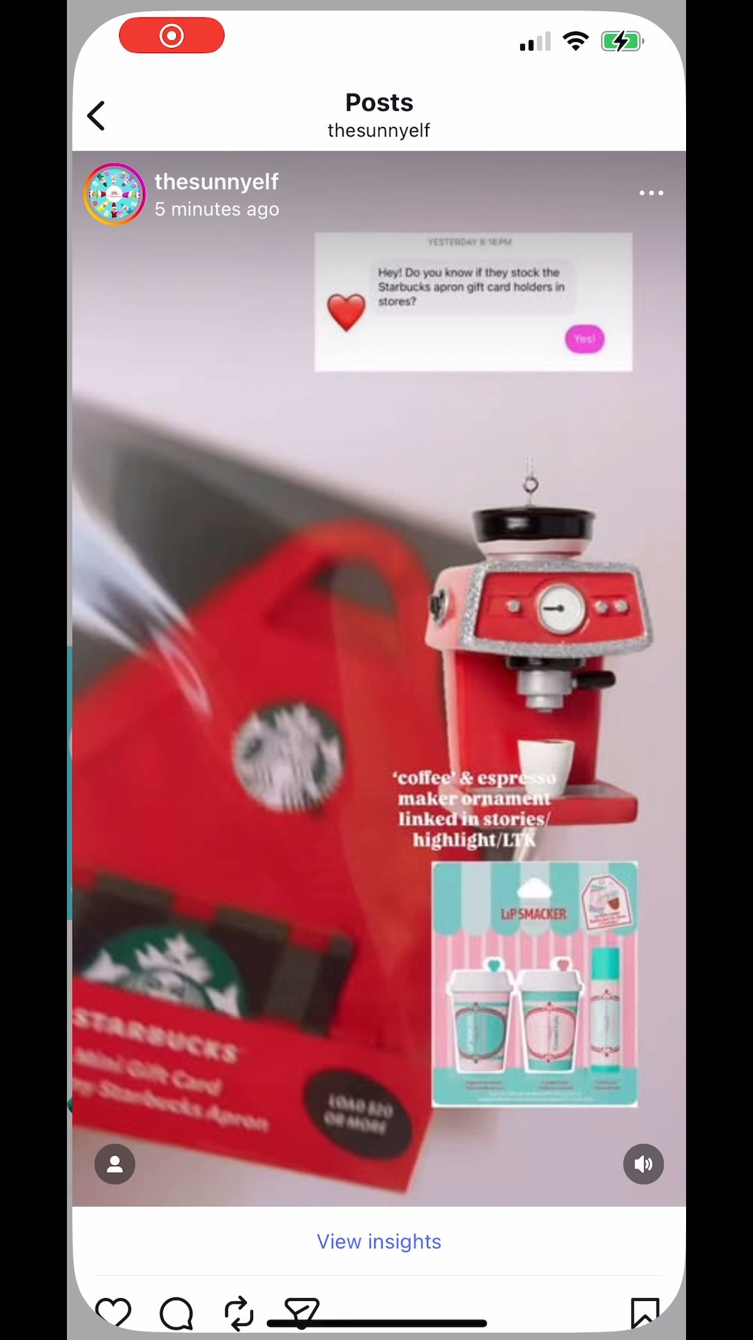 Coffee Adventure For Elf Season Suggestion! ☕️❤️🎄

Mini apron: Starbucks
Tiny ‘coffee’ (lip balm) & ‘Espresso Maker’ (ornament): linked!

Please note that there’s a whole collection of Elf ideas at the ‘Elf SZN Assists’ collection here at LTK and in stories / highlights at @thesunnyelf on IG!



#LTKmomlife #LTKKids #LTKHoliday