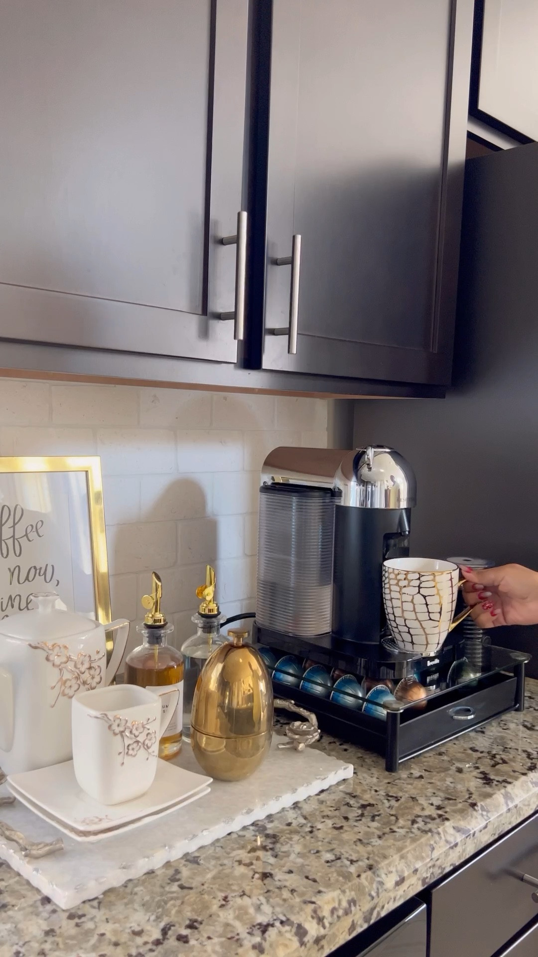 Make my morning coffee with me! I like a tiny bit of sugar with hazelnut or vanilla creamer. My favorite coffee flavors are linked #homedecor #coffeestation #coffeemachine 

#LTKFind #LTKsalealert #LTKhome