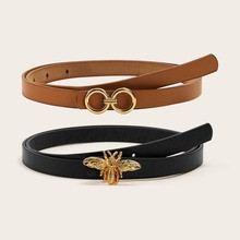 2pcs Bee Buckle Belts Set | SHEIN