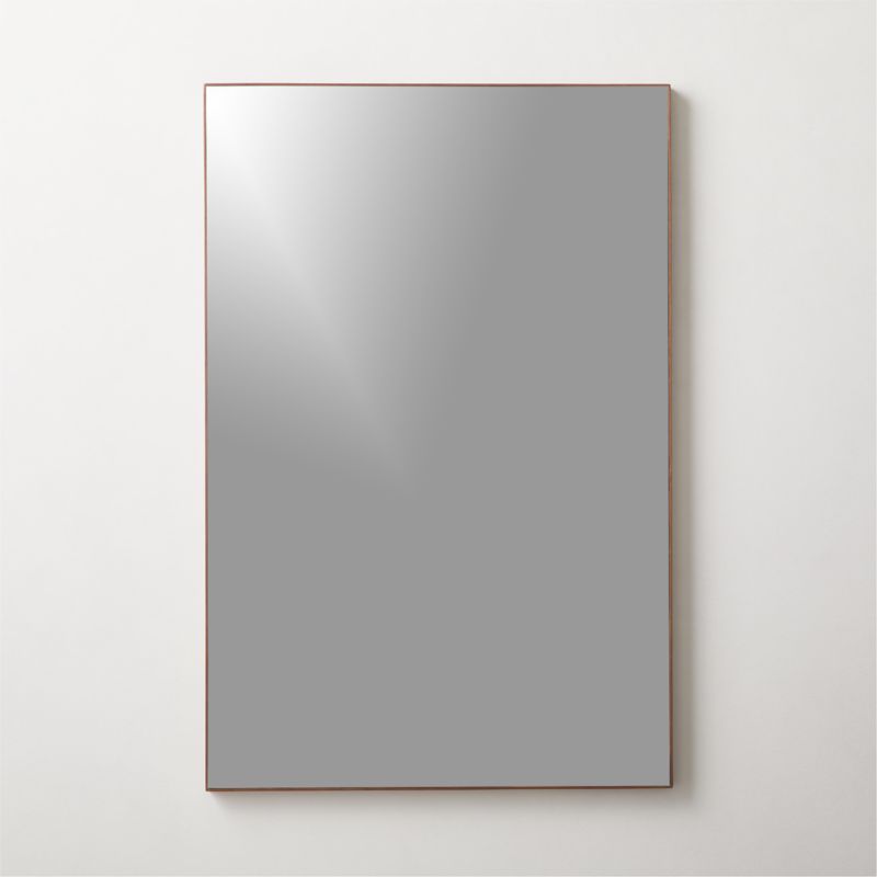 Infinity Walnut Rectangular Mirror 24"x36" + Reviews | CB2 | CB2