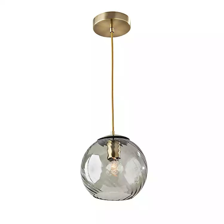 Carmen Smoked Swirled Glass Pendant Light | Kirkland's Home