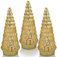 Gold Mercury Glass Chriatmas Tree Set Of 2 | Amazon (US)