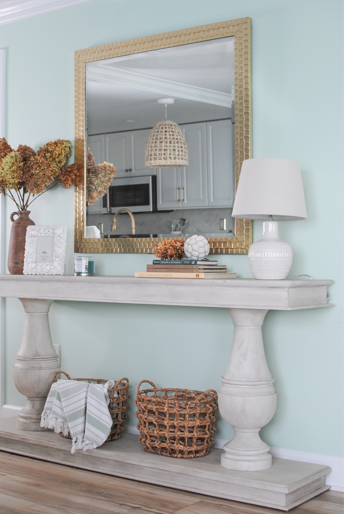 Minty Fresh Reno in Ocean City, MD #ginadragodesign #consoletable #ballarddesigns

#LTKfamily #LTKSeasonal #LTKhome