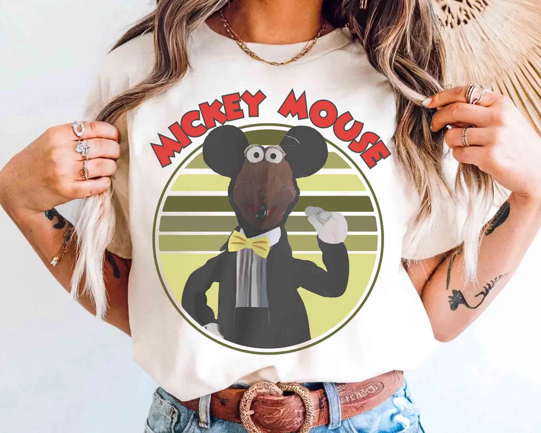 Funny Disney the Muppets Show Disney Rizzo the Rat Costume Mickey Mouse T-shirt, Muppet Vision 3D... | Etsy (Global)