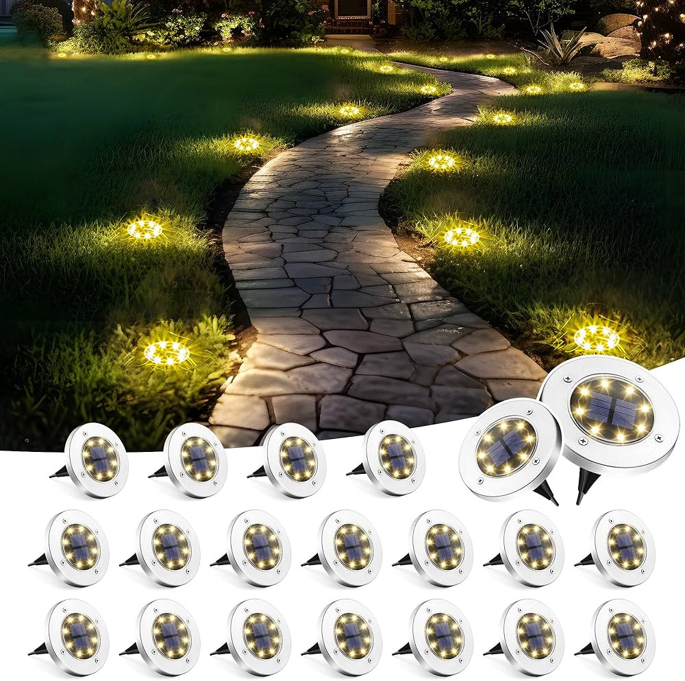 SOLPEX Solar Lights Outdoor Waterproof, 20 Pack Solar Ground Lights, Solar Garden Lights Landscap... | Amazon (US)