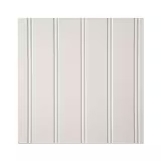 32 sq. ft. 3/16 in. x 48 in. x 96 in. Beadboard White True Bead Panel | The Home Depot