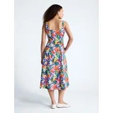 Free Assembly Women's and Women's Plus Square Neck Cotton Midi Panel Dress, Sizes XS-4X | Walmart (US)