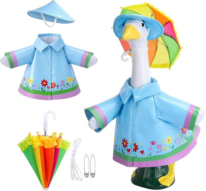 DECOHS 3 Pcs/Set Raincoat Porch Goose Outfits, Summer Lawn Goose Statue Raincoat Costume, Yard Go... | Amazon (US)