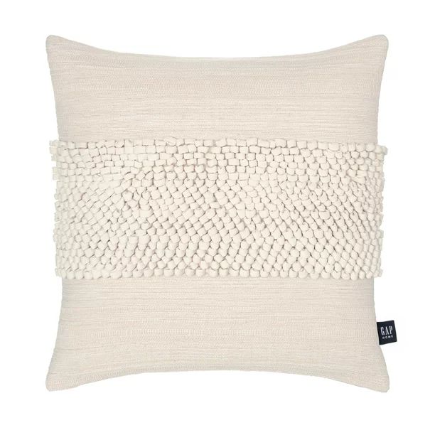 Gap Home Border Knots Decorative Square Throw Pillow Natural 20" x 20" | Walmart (US)