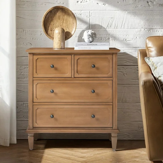 Tina's Home 30"W 4-Drawer Sideboard Cabinet with Charging Station, Wood Organizer Cabinet for Liv... | Walmart (US)