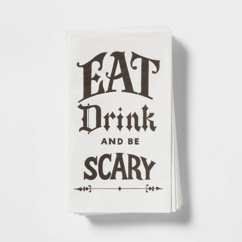16pk Halloween Paper 'Eat, Drink and Be Scary' Guest Towels - Threshold™ | Target