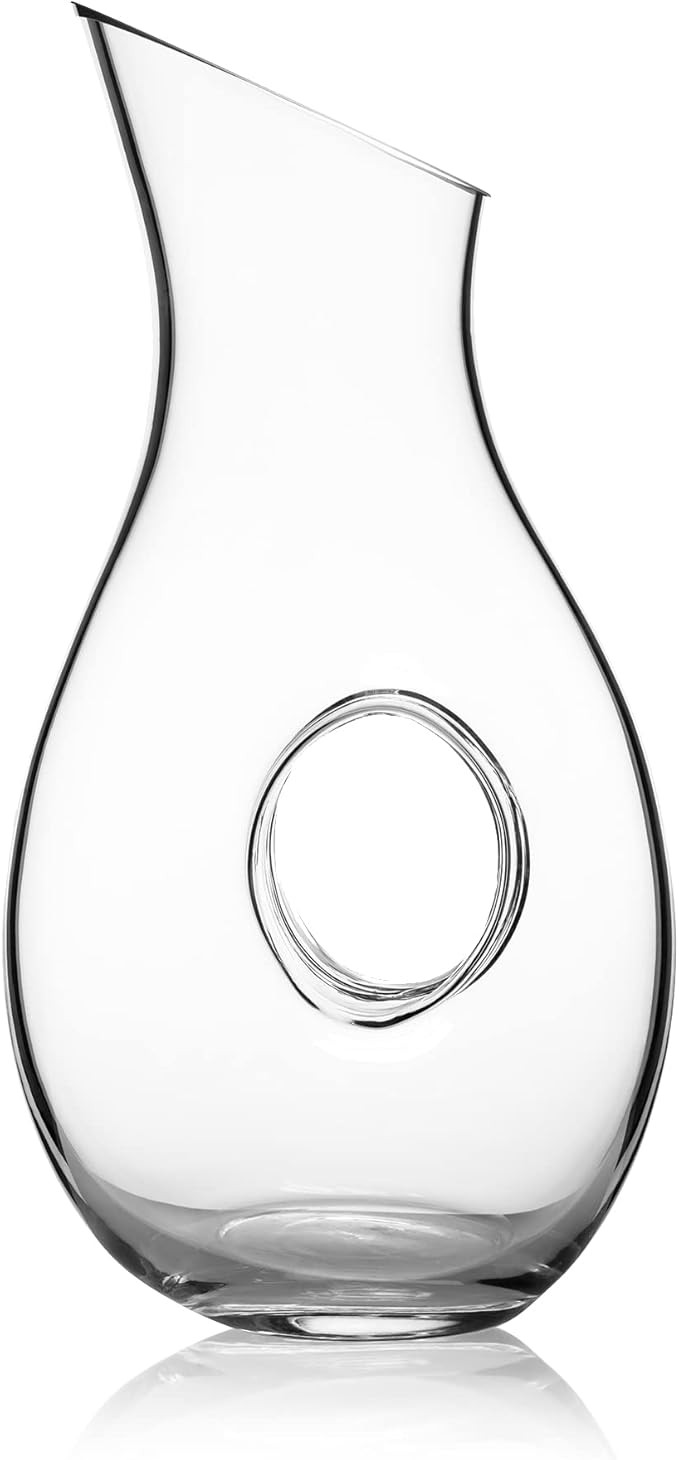 Luigi Bormioli Crescendo 48 Ounce Carafe, Crystal Glass Pitchers, Dishwasher Safe Decanter, Made ... | Amazon (US)
