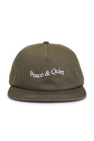 Museum of Peace and Quiet Wordmark 5 Panel Hat in Green | FWRD 