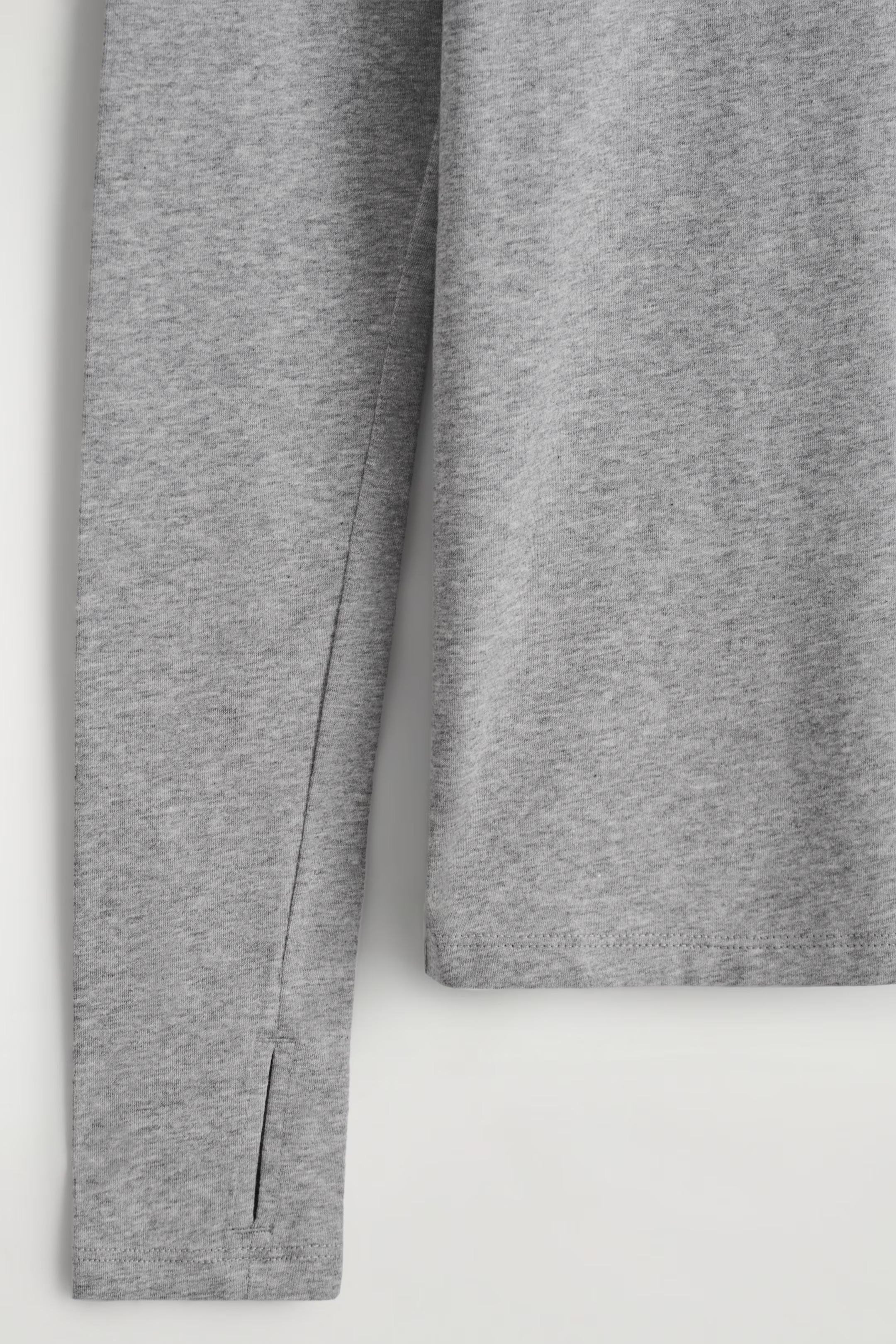 SLIM LIGHTWEIGHT LONG-SLEEVED TOP - GREY MÉLANGE | COS | COS (EU)