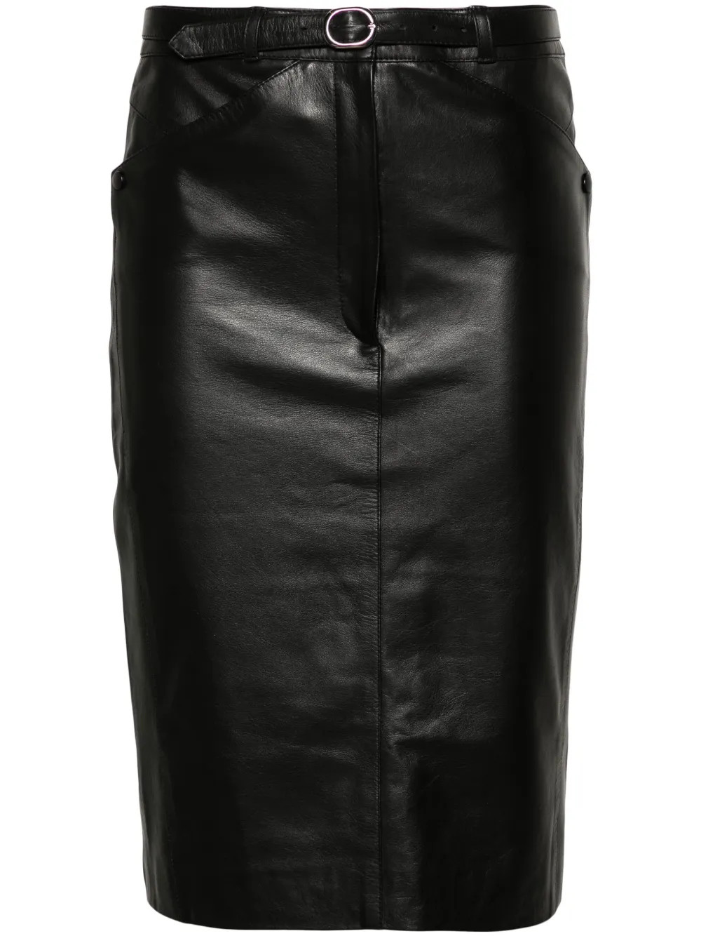 Amra belted leather skirt | Farfetch Global
