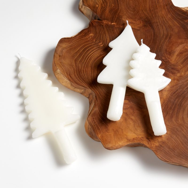 Spruce Tree Taper Candles, Set of 3 + Reviews | Crate and Barrel | Crate & Barrel