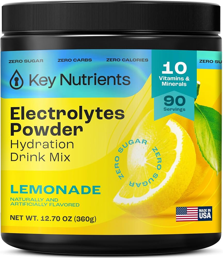 KEY NUTRIENTS Multivitamin Electrolytes Powder No Sugar - Refreshing Lemonade Electrolyte Powder ... | Amazon (US)