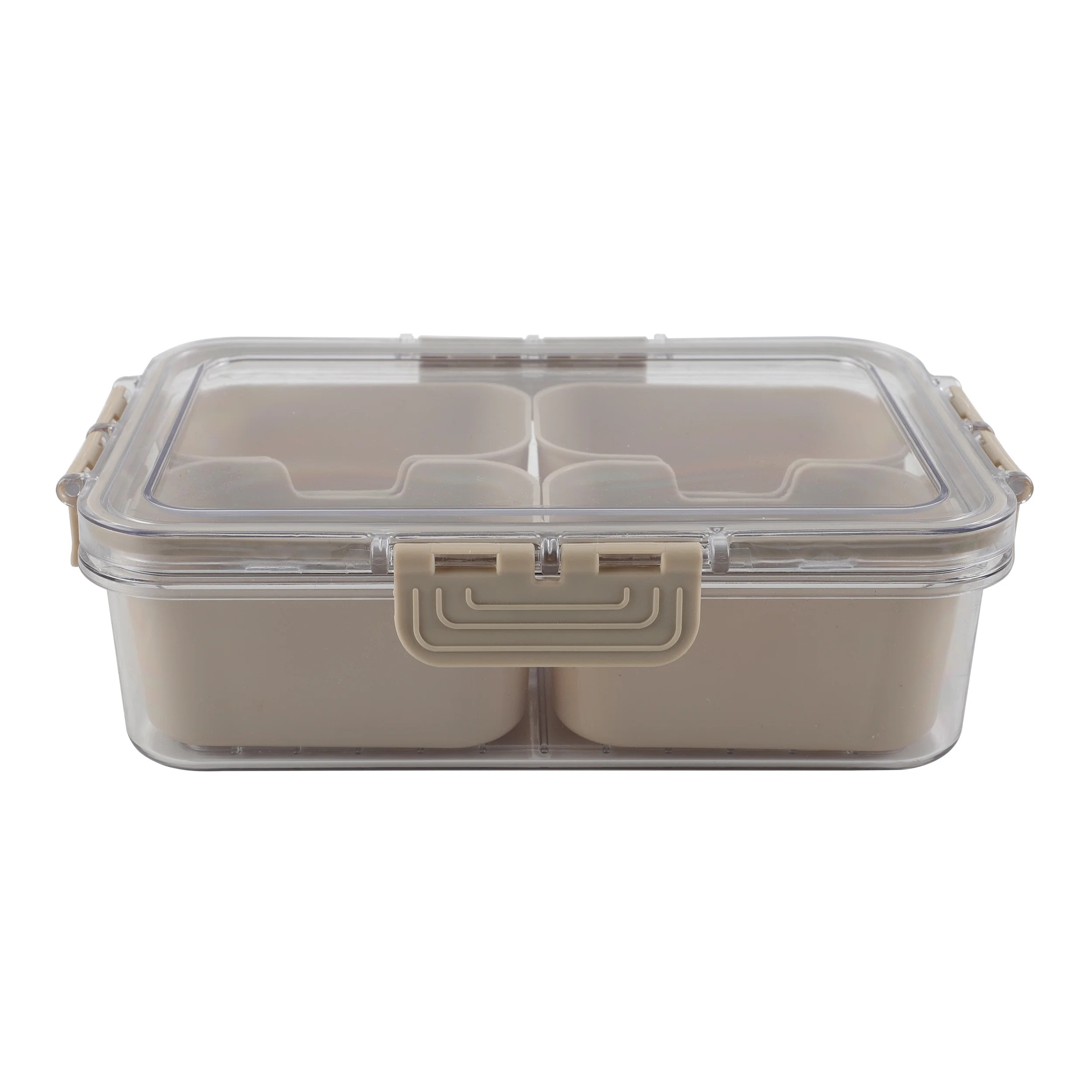 COOK WITH COLOR MINI 4 DIVIDER SNACKLE BOX TAUPE | Walmart (US)