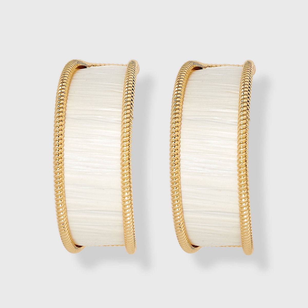 SUGARFIX by BaubleBar Threaded Hoop Earrings - Off-White | Target