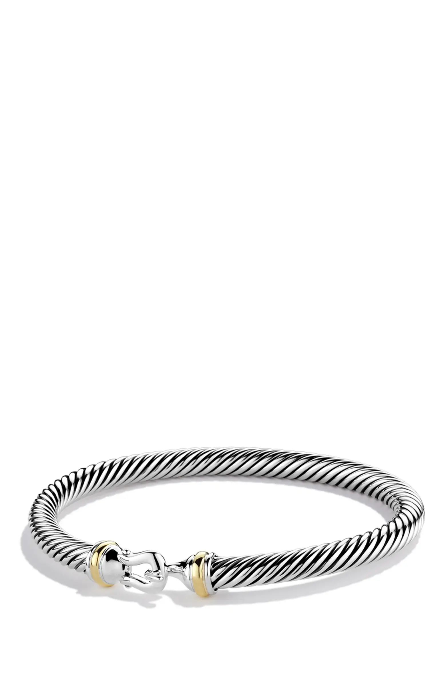 David Yurman Cable Classic Buckle Bracelet with 18K Gold, 5mm | Nordstrom | Nordstrom