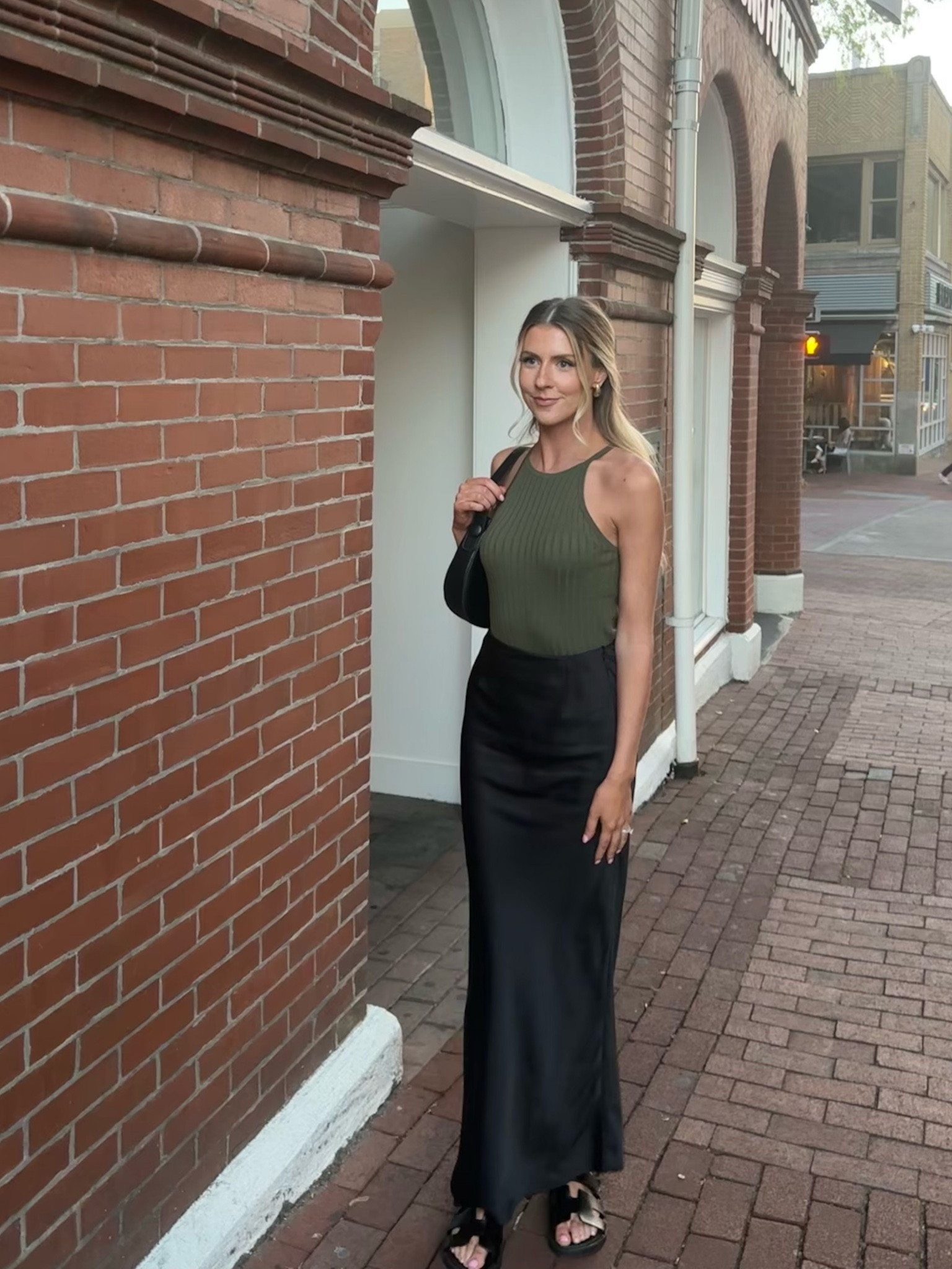 Fall outfits, sweater tank, silk skirt, olive top, black skirt, easy fall outfits, early fall tops, late summer tops, summer to fall outfits, summer to fall transitiona outfits

#LTKSeasonal #LTKsalealert #LTKstyletip