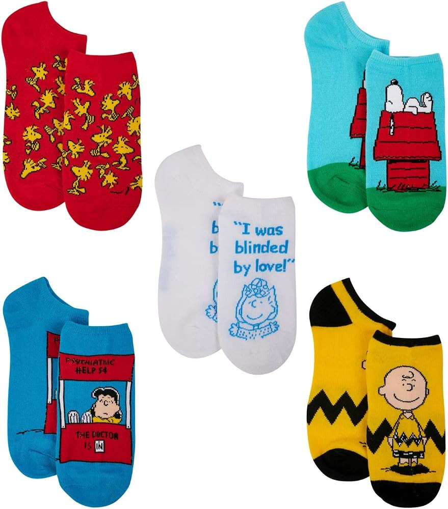 Peanuts Women's 5 Pack No Show Socks | Amazon (US)