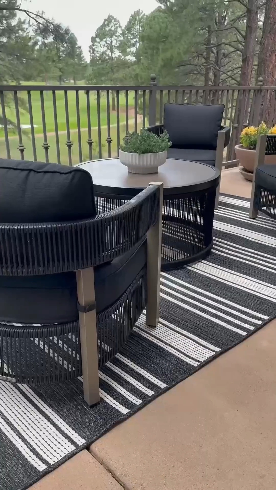 Amazon/walmart outdoor patio part 2. Love this conversational set…we ate dinner out here many nights each week. Affordable outdoor furniture, stripe rug, herb garden stakes, viral planters and faux trees (my real plants had a very hard time surviving the summer) accent pillows, and this outdoor grill  



#LTKFamily #LTKWatchNow #LTKHome
