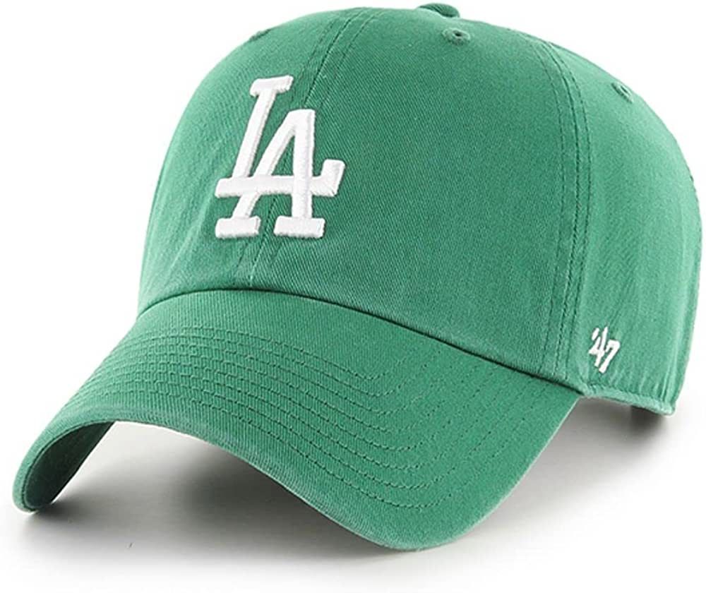 '47 Los Angeles Dodgers Clean Up Dad Hat Baseball Cap - Kelly Green | Amazon (US)