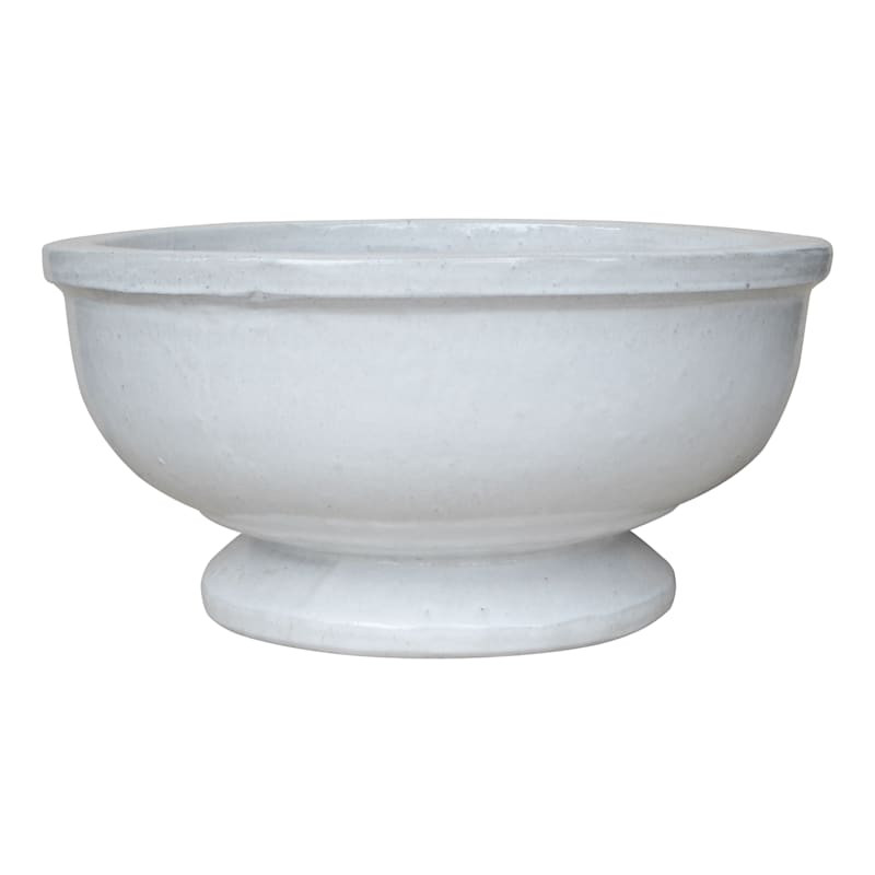 Omni White Bowl Outdoor Planter, Large | At Home