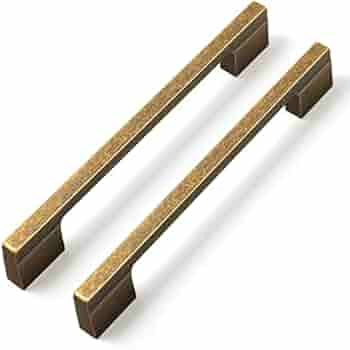 Goo-Ki Vintage Brass Drawer Handles 5 in (128mm) or 6-1/4 in (160mm) Hole Centers,6-Pack Antique ... | Amazon (US)