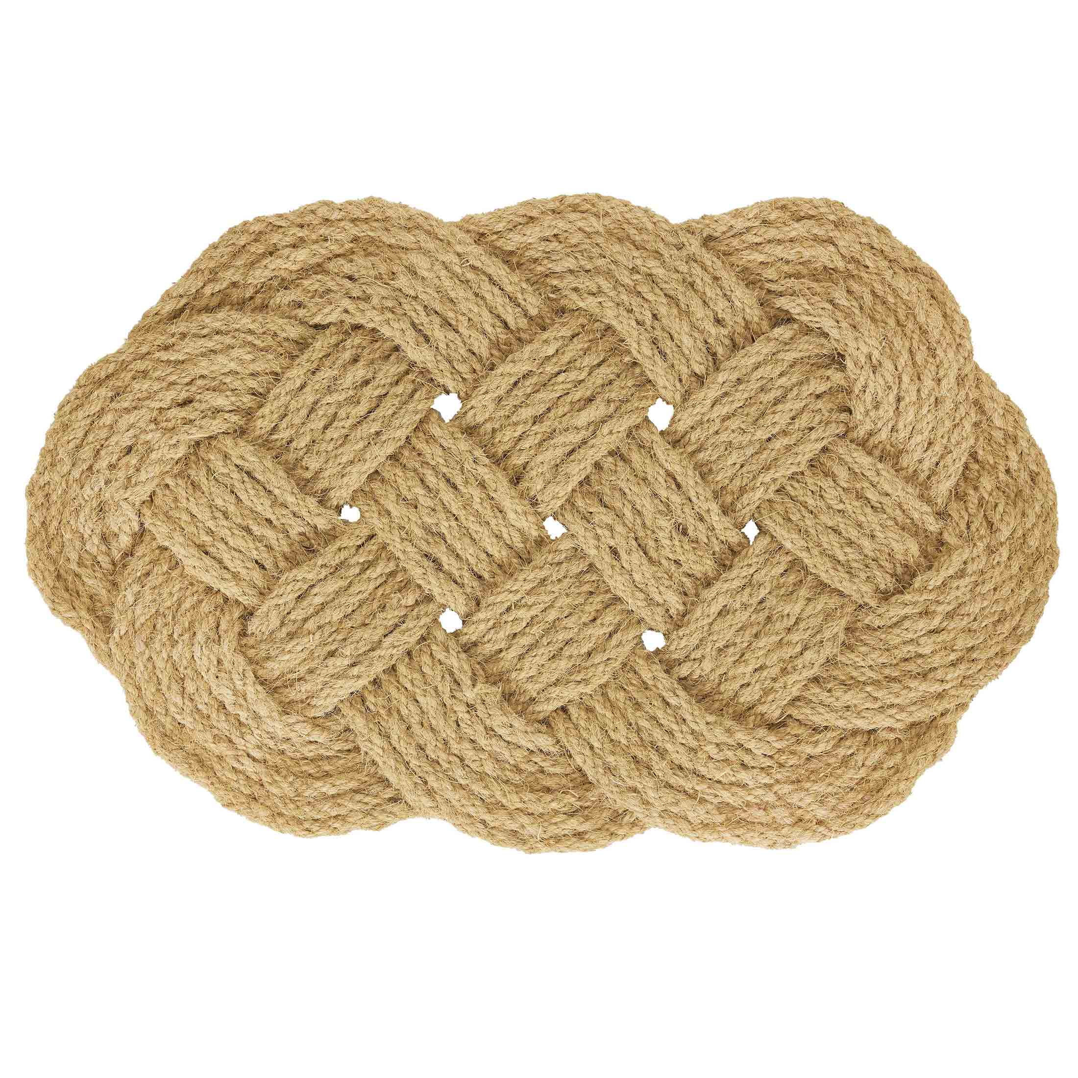 Mainstays Natural Sailor Knot Coir Outdoor Doormat, 18" x 30" - Walmart.com | Walmart (US)
